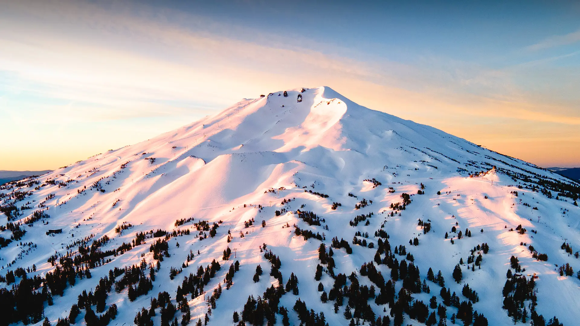 Sunrise over Mt. Bachelor during January 2025