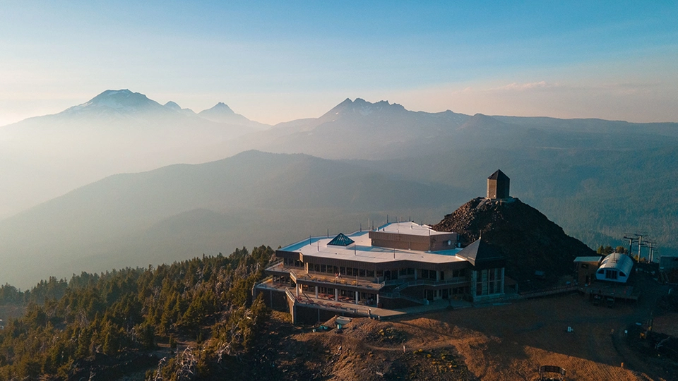 View of Pine Marten Lodge at Mt. Bachelor during summer